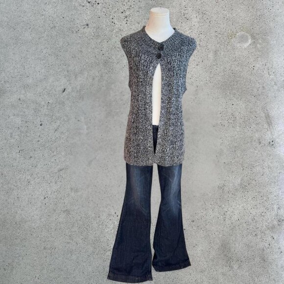 grey sleeveless cardigan - Picture 6 of 7